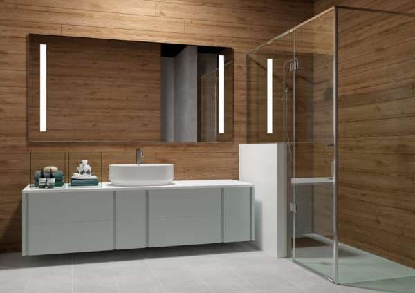 Зеркала с подсветкой в душевую комнату.